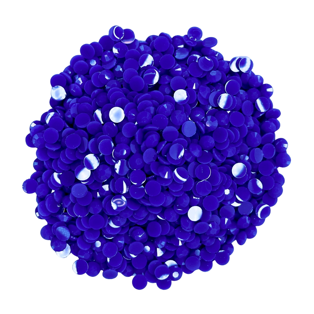SOLID SAPPHIRE BLUE JELLY RESIN flat back, non hotfix rhinestones for art, body, nails and more - PDB Creative Studio