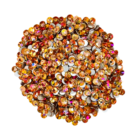 Pink Light, gold pink purple Glam Glass® flatback non hotfix rhinestones for art, body, nails and more - PDB Creative Studio