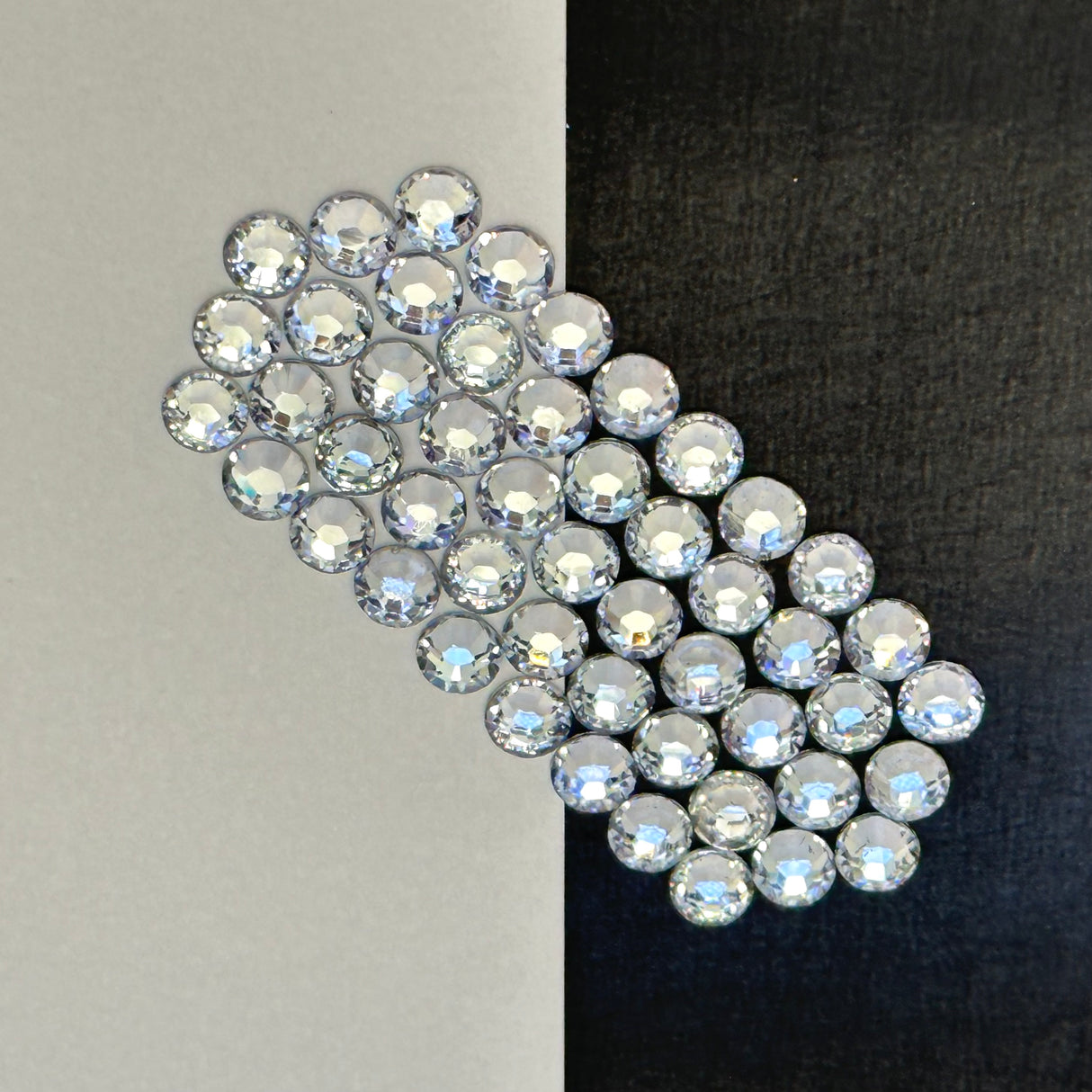 CLEAR WHITE SILVER JELLY RESIN flat back, non hotfix rhinestones for art, body, nails and more - PDB Creative Studio