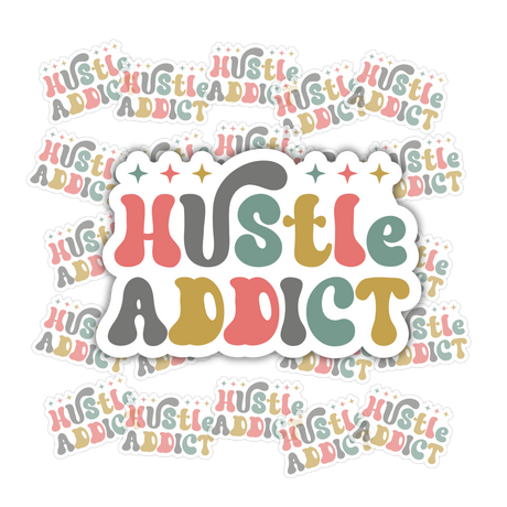 Hustle matte vinyl sticker