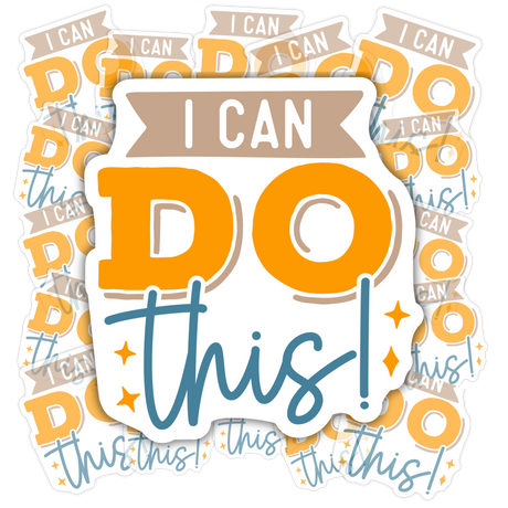 Motivational matte vinyl sticker