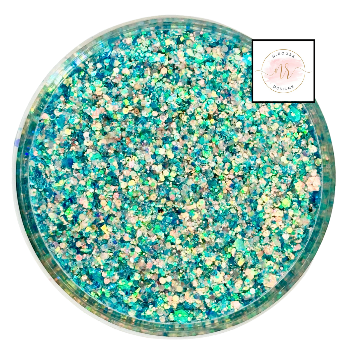 Blue custom chunky glitter mix / PDB Creative Studio for art, nails and projects