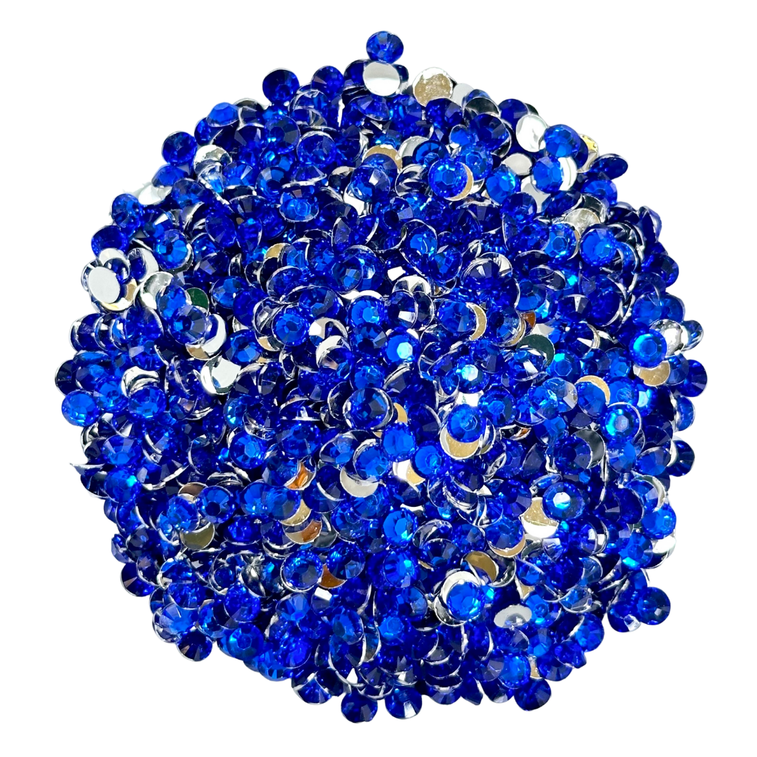 SAPPHIRE BLUE JELLY RESIN flat back, non hotfix rhinestones for art, body, nails and more - PDB Creative Studio