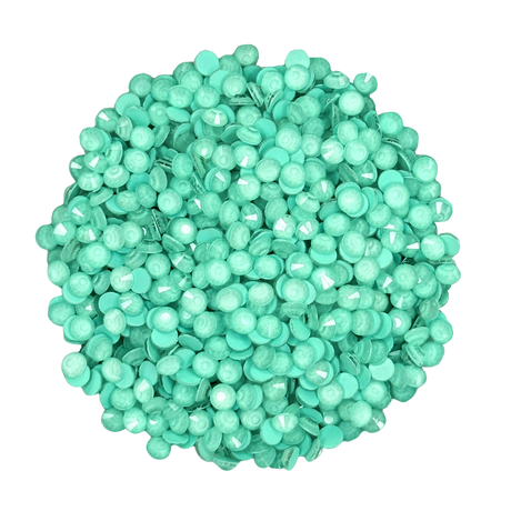 MOCCA PURE LT AQUAMARINE - LIGHT PASTEL AQUA BLUE Glam Glass® flatback, non hotfix rhinestones for art, body, nails and more - PDB Creative Studio