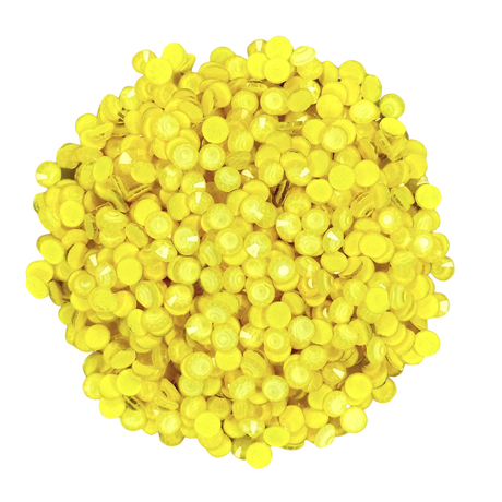 BRIGHT NEON PASTEL YELLOW Glam Glass® flatback, non hotfix rhinestones for art, body, nails and more - PDB Creative Studio