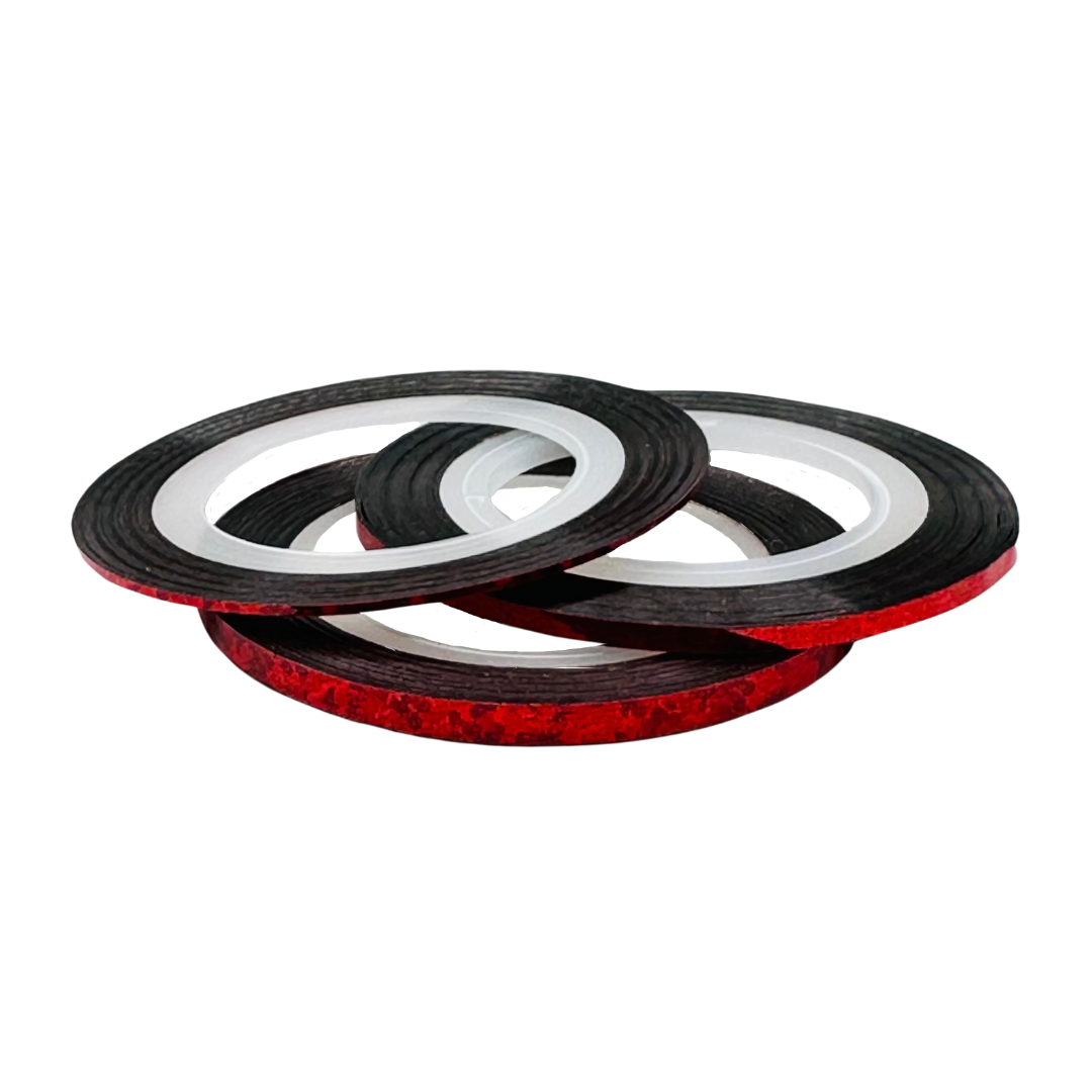 red striping nail tape