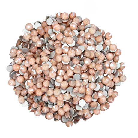MOCCA LT PEACH - PASTEL PINK ORANGE Glam Glass® flatback, non hotfix rhinestones for art, body, nails and more - PDB Creative Studio