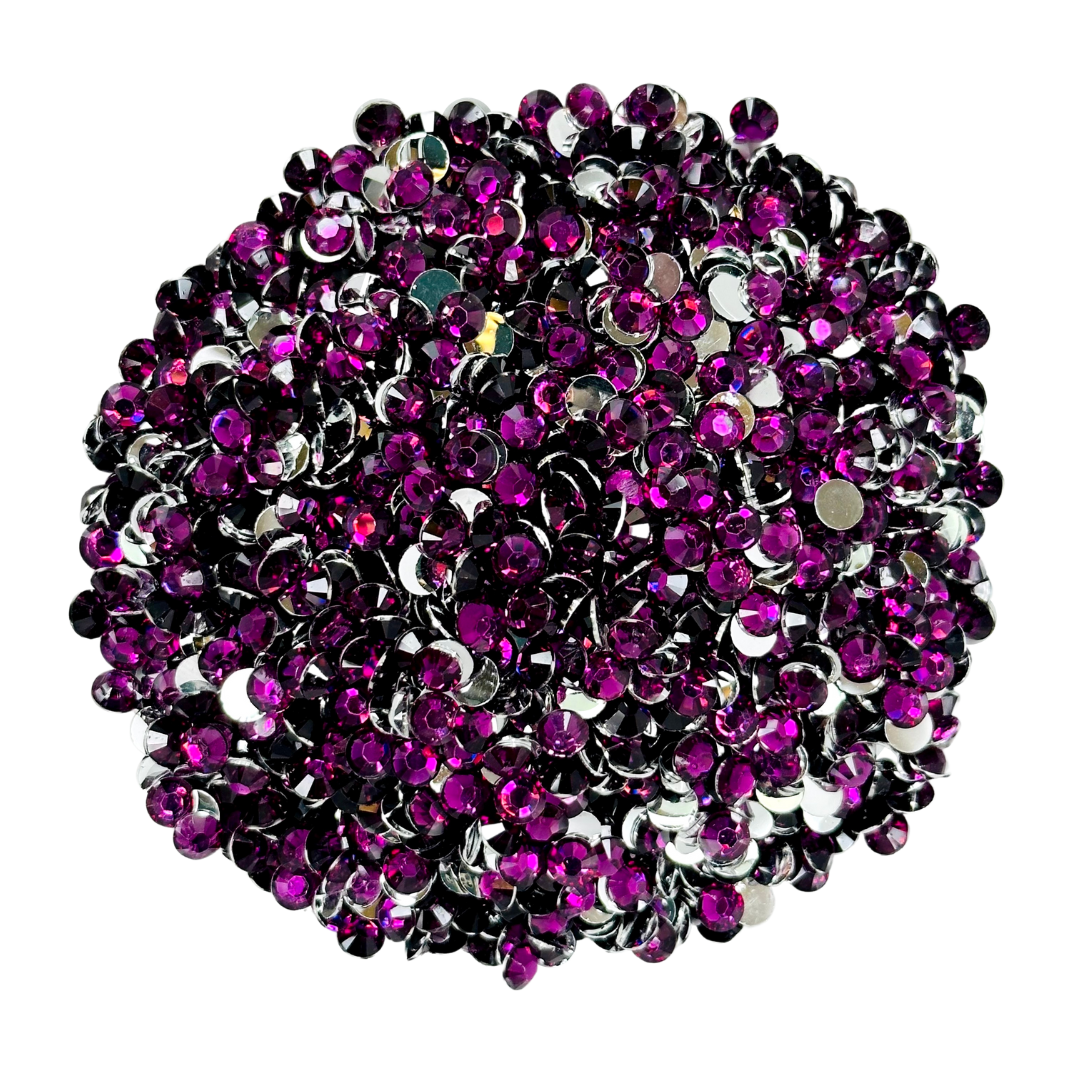 GRAPE PURPLE JELLY RESIN flat back, non hotfix rhinestones for art, body, nails and more - PDB Creative Studio