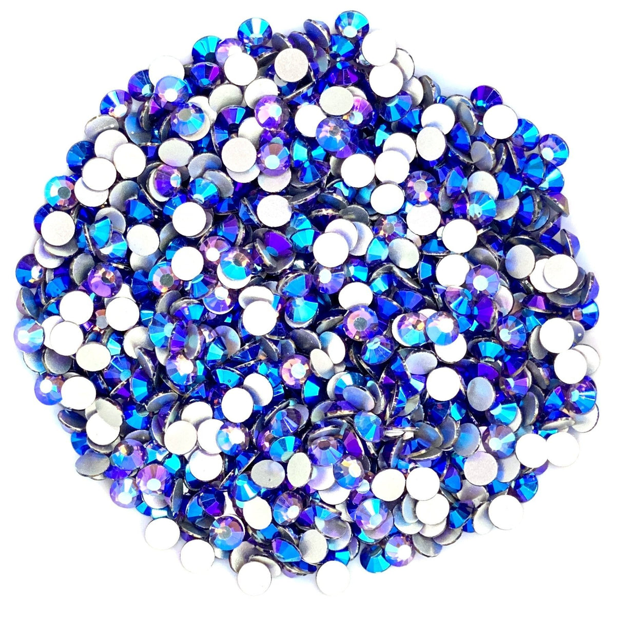 Tanzanite AB Blue purple ab Glam GlassĀ® flatback, non hotfix rhinestones for art, body, nails and more - PDB Creative Studio
