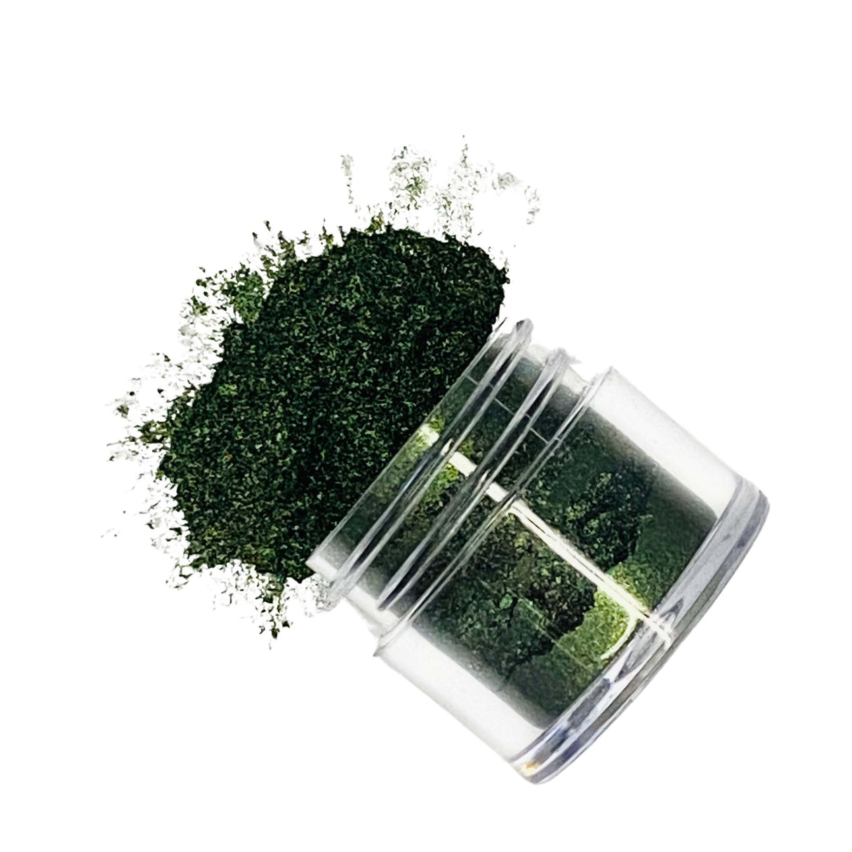deep forest green pigment powder for art, body, nails / PDB Creative Studio