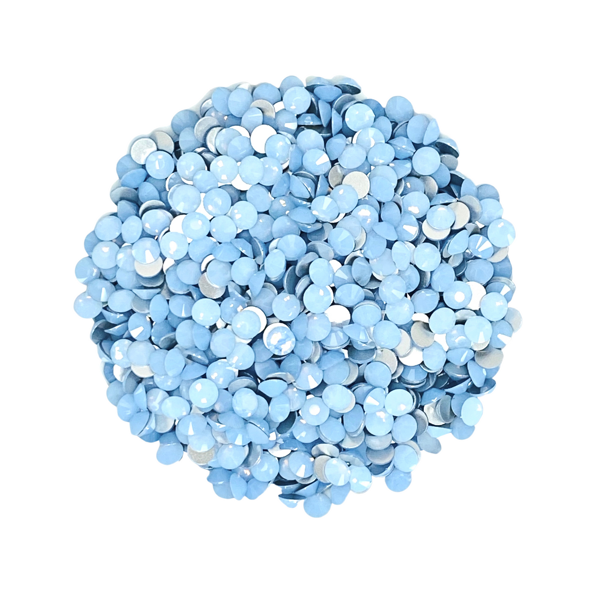 Light blue opal Glam Glass® rhinestones flat back non hotfix for art, body, nails and more - PDB Creative Studio