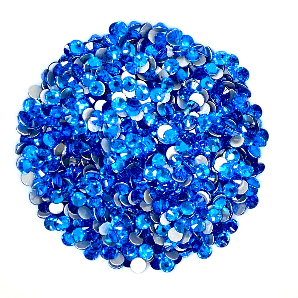 CAPRI BLUE - Royal blue Glam Glass® flatack, non  hotfix rhinestones for art, body, nails and more - PDB Creative Studio
