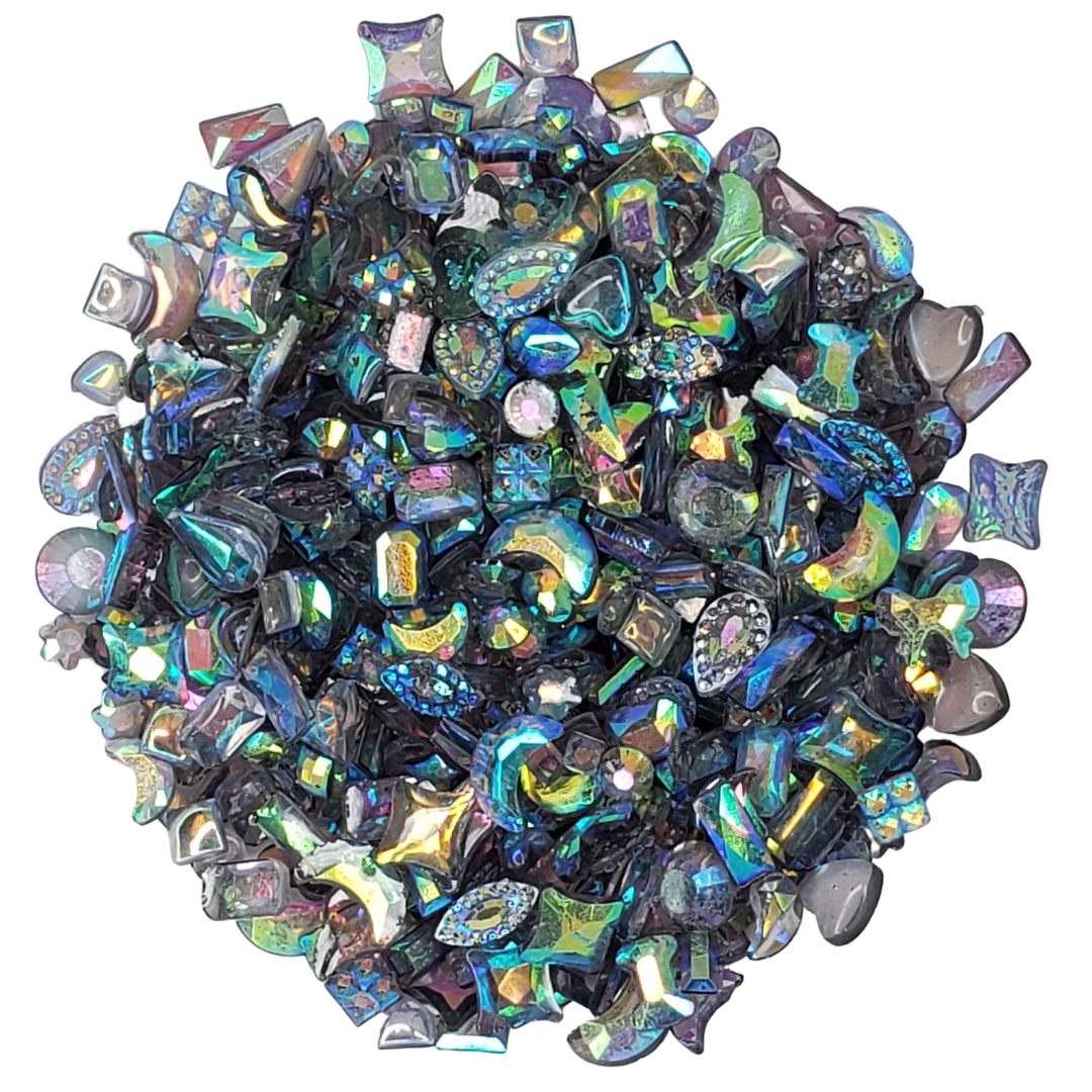 CRYSTAL GREY (AB) MULTI-SHAPE MIX - 40245