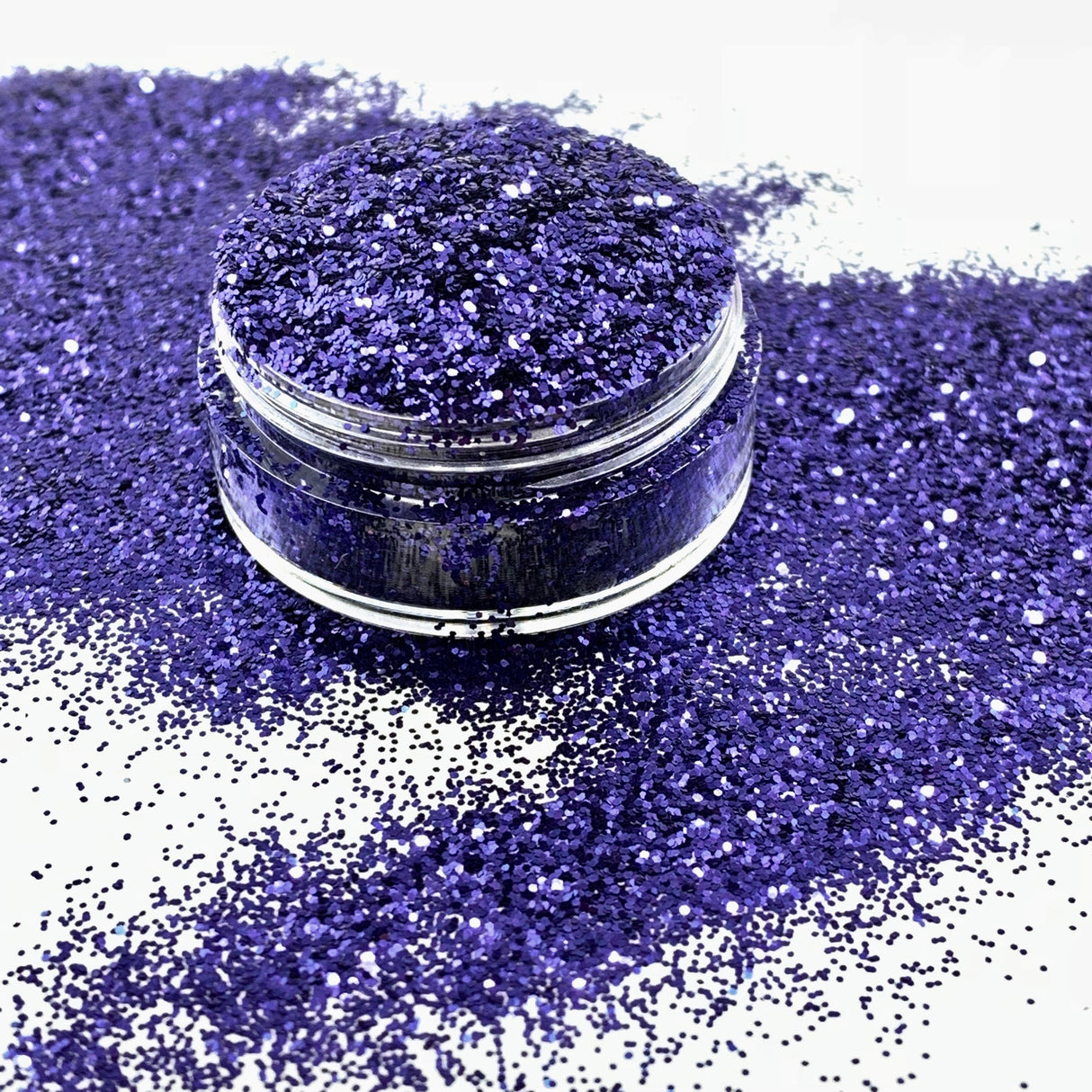 Deep purple blue polyester fine glitter for art, body, nails and more - PDB Creative Studio