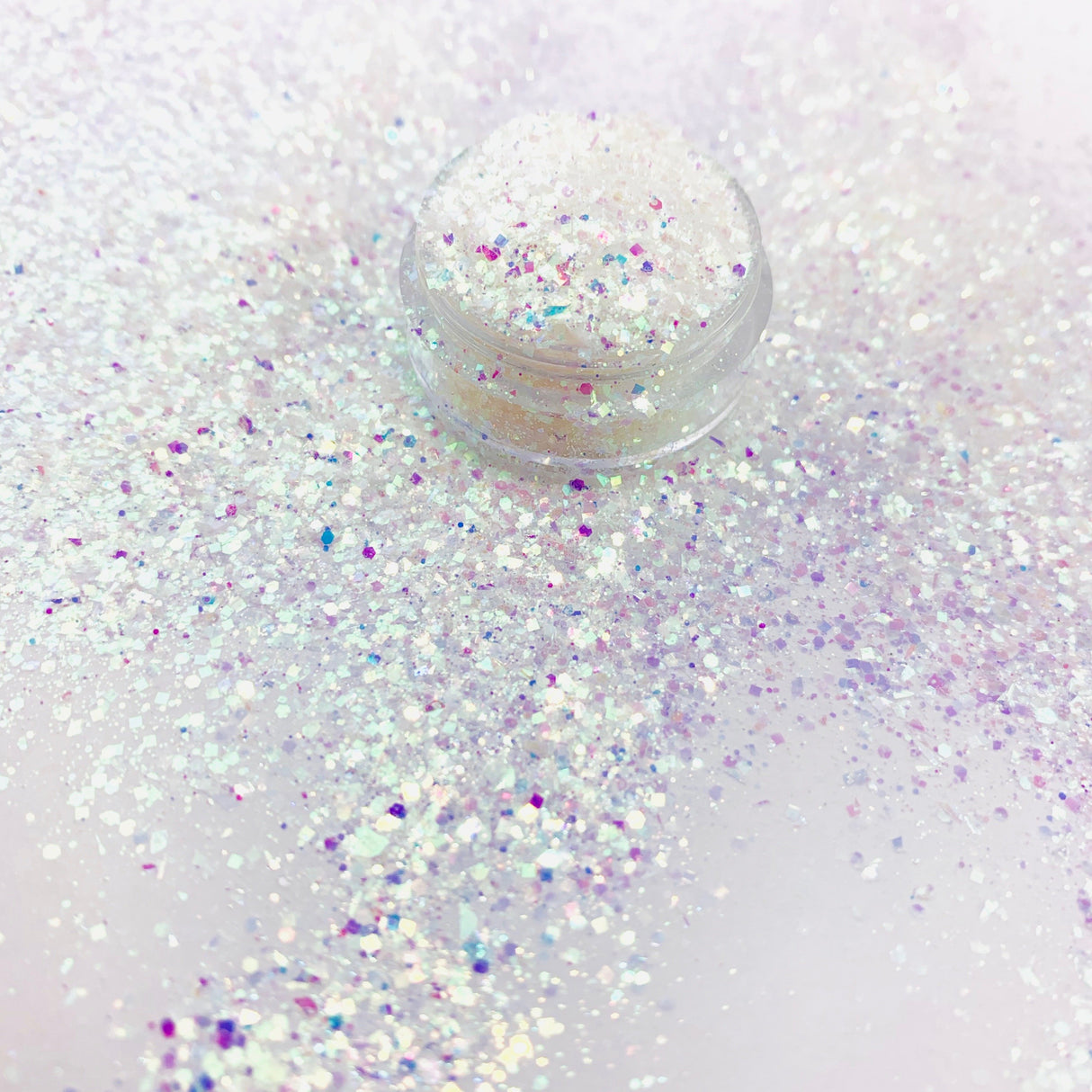 White opal iridescent glitter for art, body, nails / PDB Creative Studio