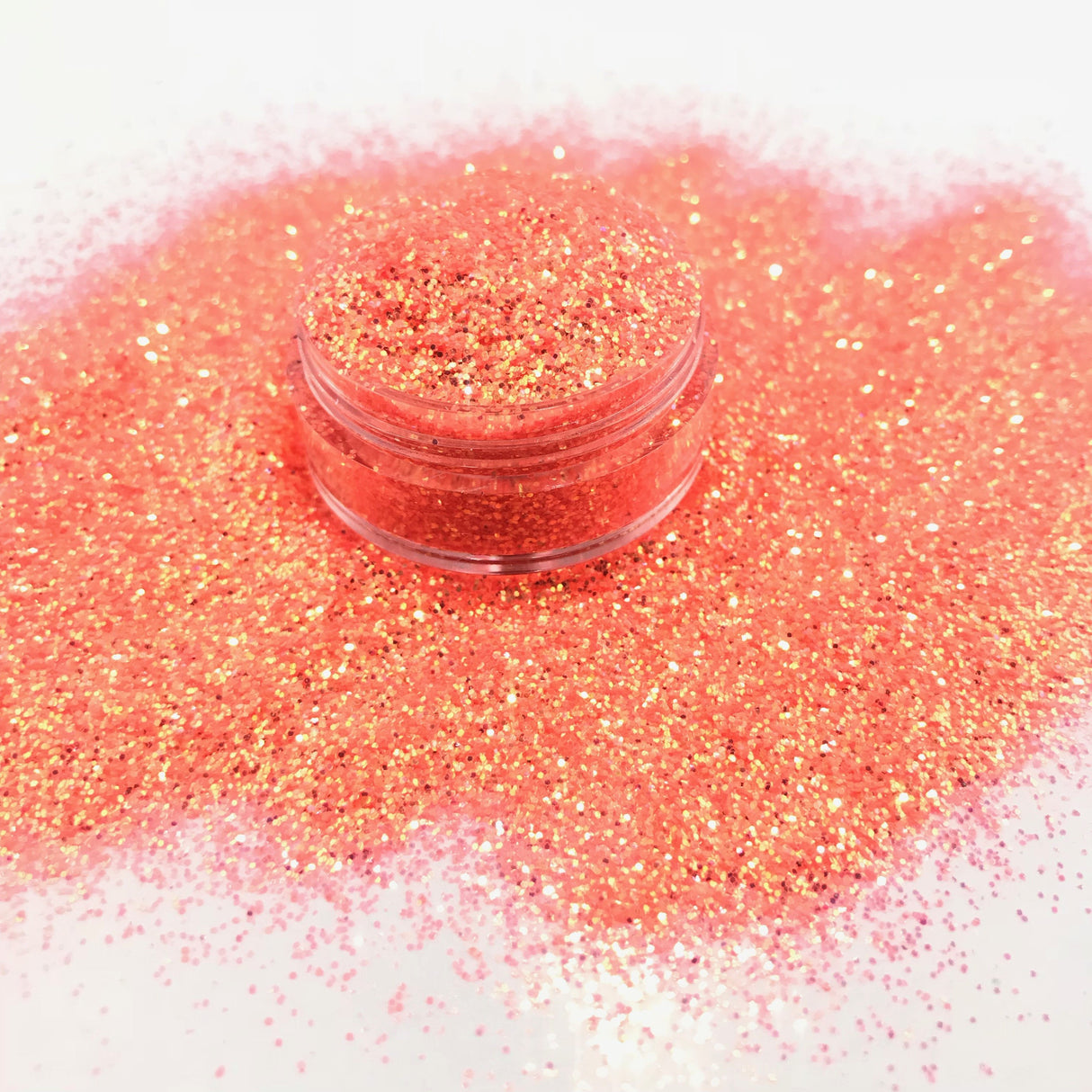 Orange fine polyester glitter for art, nails, body / PDB Creative Studio