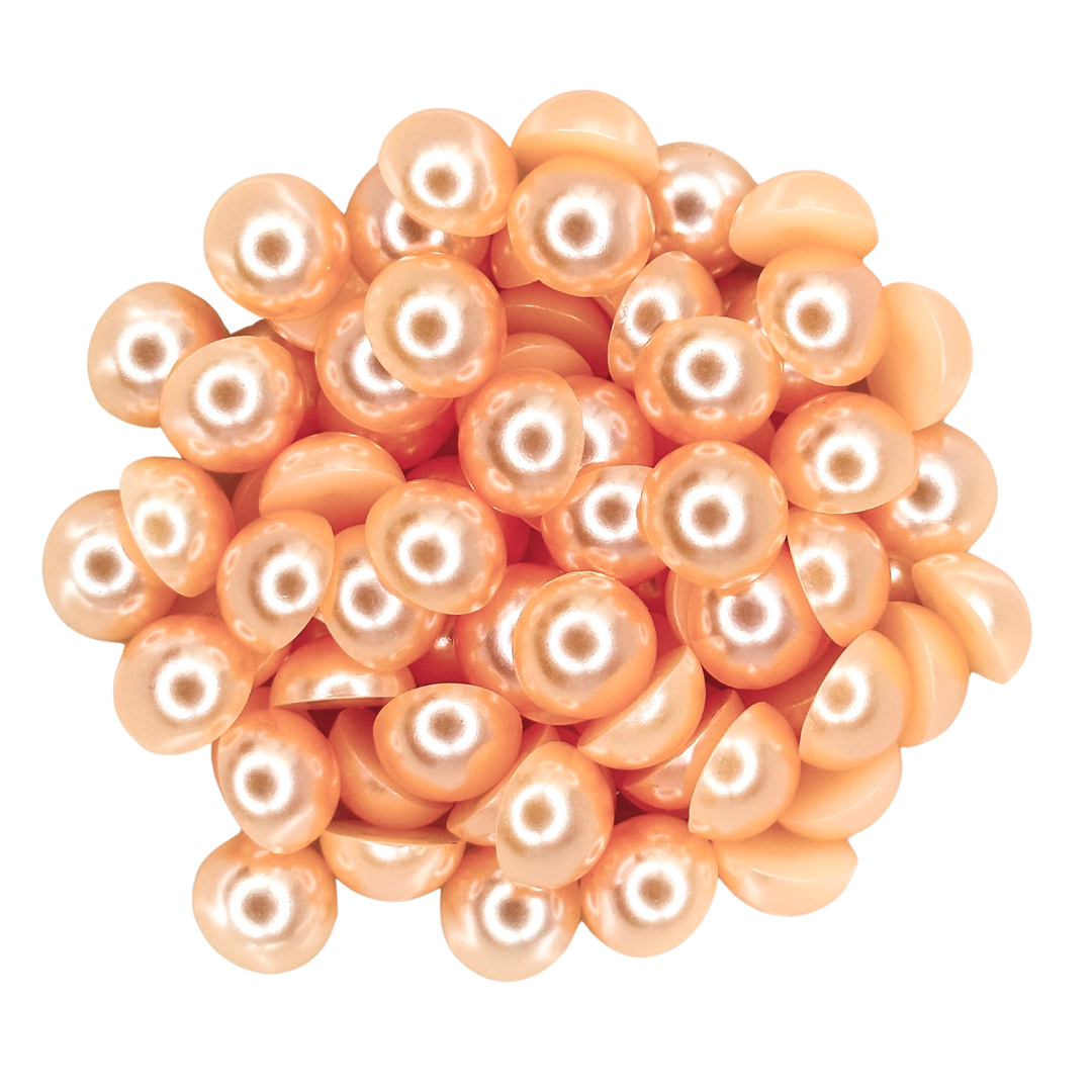 PINK CHAMPAGNE HALF PEARLS - 70016