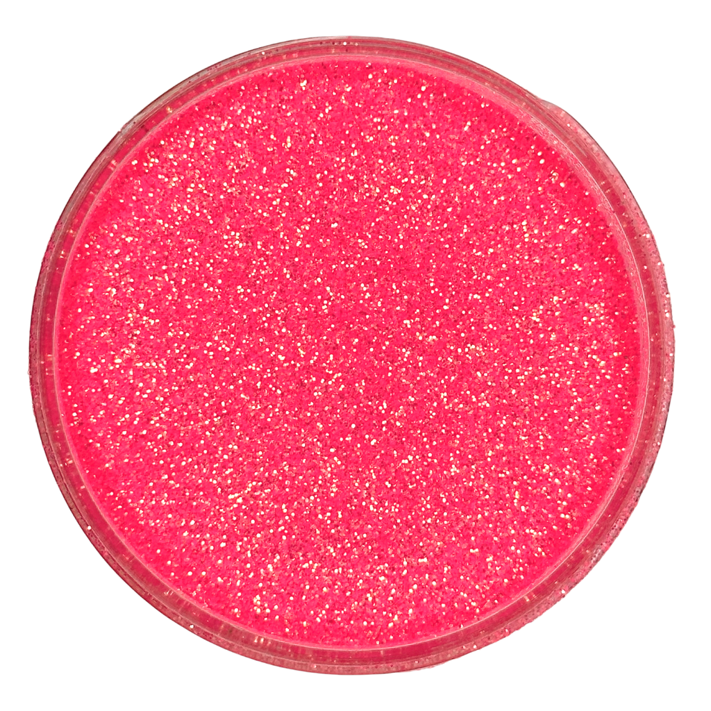 hot pink polyester glitter for art, body, nails and more - PDB Creative Studio