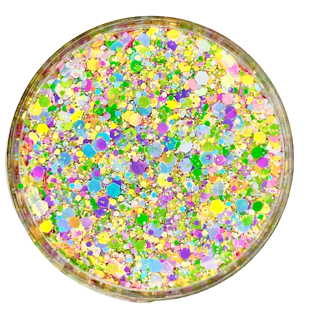 pastel custom multi-size glitter mix art, body, nails and more - PDB Creative Studio