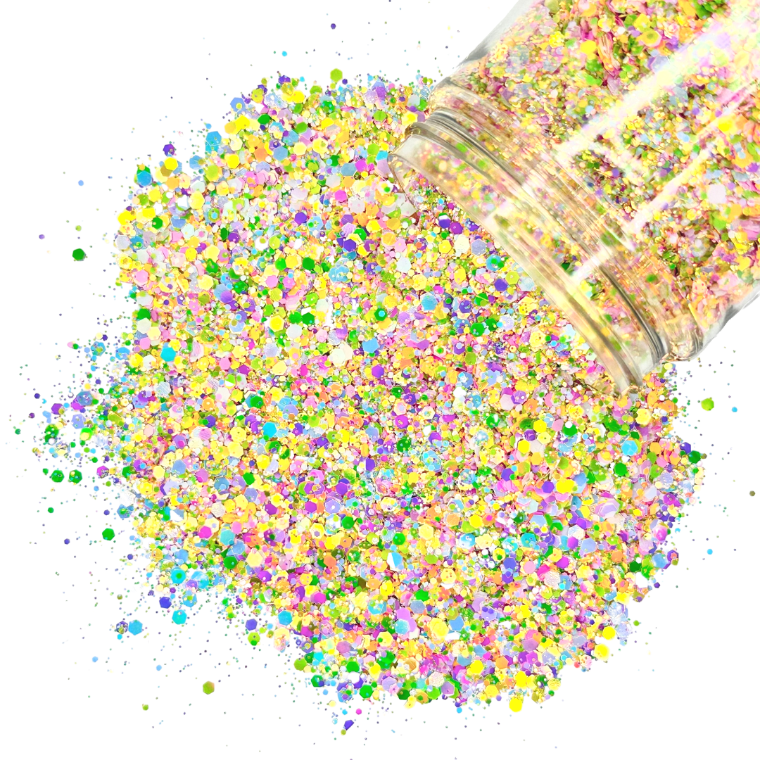pastel custom multi-size glitter mix art, body, nails and more - PDB Creative Studio