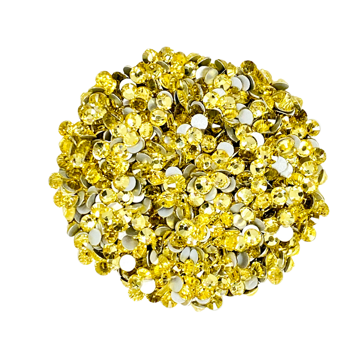 JONQUIL - PALE YELLOW LIGHT GOLD Glam Glass® flatback, non hotfix rhinestones for art, body, nails and more - PDB Creative Studio