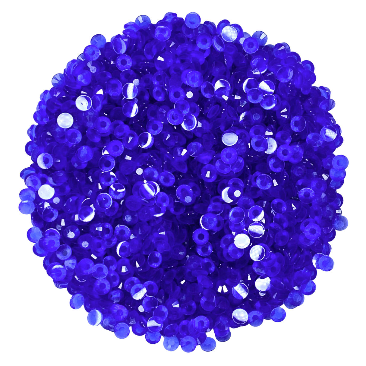 TRANSPARENT SAPPHIRE LUMINOUS GLOW CLEAR BLUE JELLY RESIN flat back, non hotfix rhinestones for art, body, nails and more - PDB Creative Studio