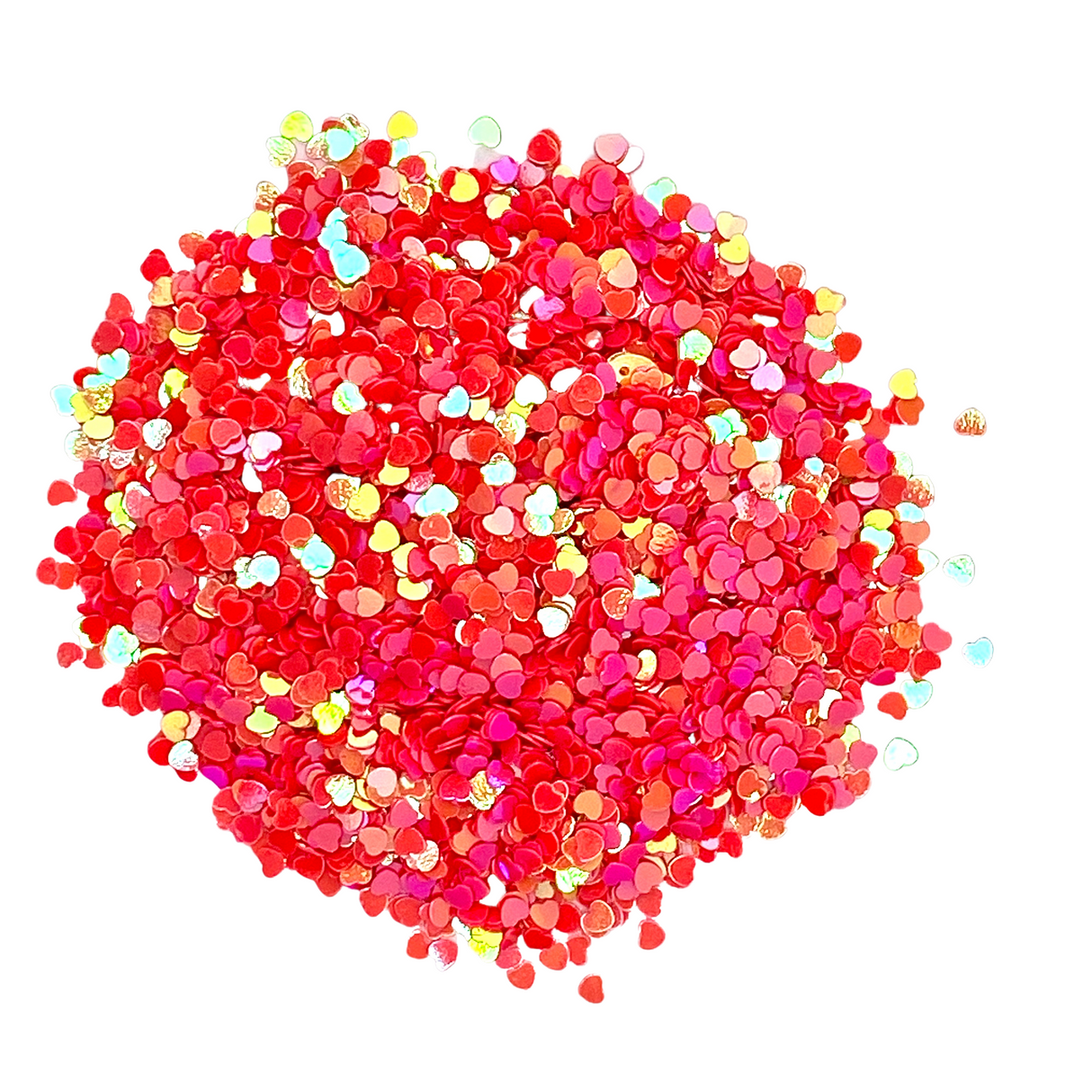 IRIDESCENT RED HEARTS - 15126