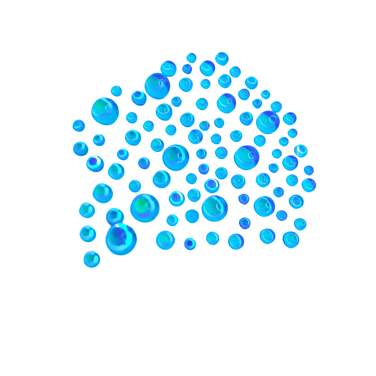 AQUA MERMAID TEARS - GLASS RHINESTONES