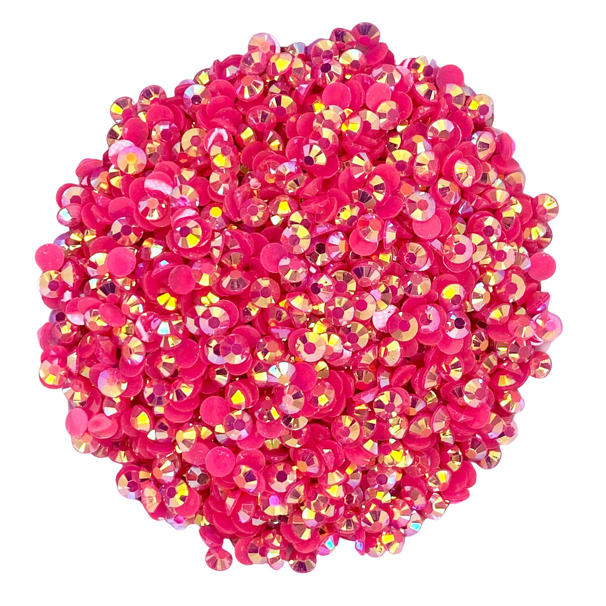 DARK ROSE AB JELLY RESIN flat back, non hotfix rhinestones for art, body, nails and more - PDB Creative Studio