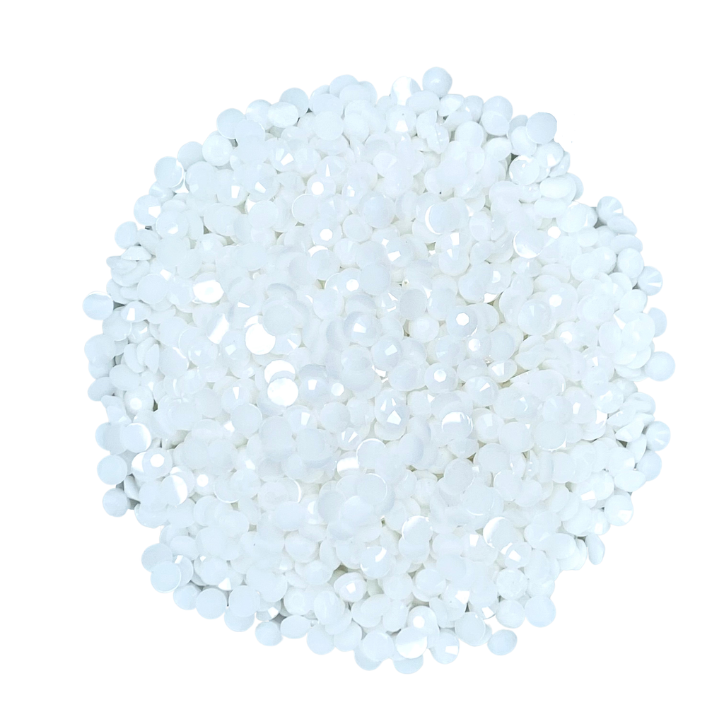 WHITE JELLY RESIN flat back, non hotfix rhinestones for art, body, nails and more - PDB Creative Studio