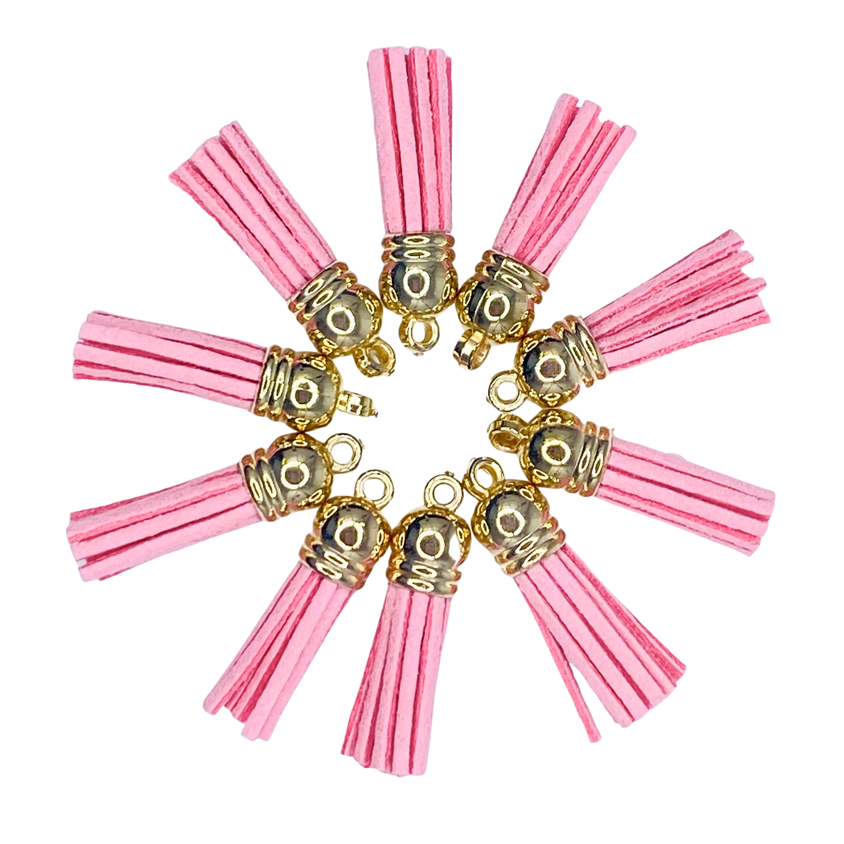 LT. PINK / GOLD TASSELS TASSELS