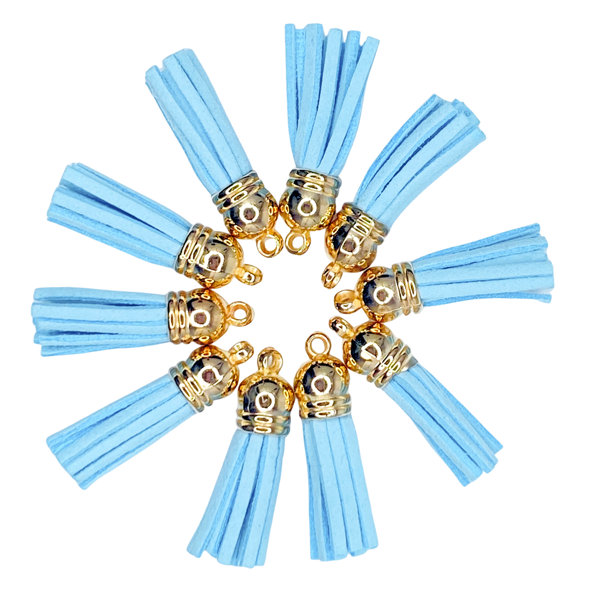 SKY / GOLD TASSELS TASSELS