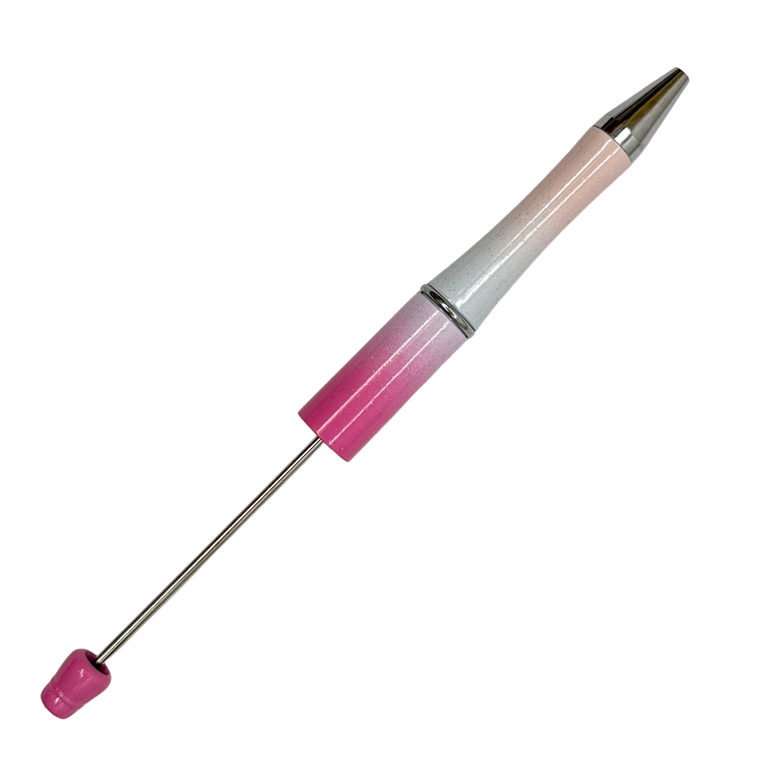 PINK OMBRE GLITTER BEADABLE PEN - 11638