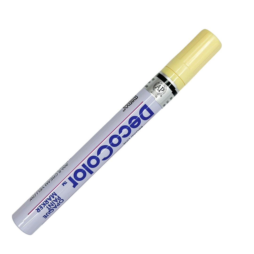 PALE YELLOW PAINT PEN MARKER (BROAD LINE) - 50151