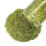 Moss green polyester glitter mix for art, body, nails and more - PDB Creative Studio