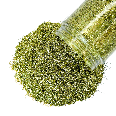 Moss green polyester glitter mix for art, body, nails and more - PDB Creative Studio