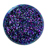 Purple blue custom multi-size glitter mix for art, body, nails and more - PDB Creative Studio