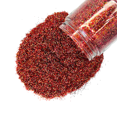 red gold custom glitter mix for art, body, nails / PDB Creative Studio