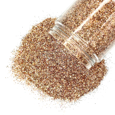 Golden brown custom glitter mix for art, body, nails / PDB Creative Studio