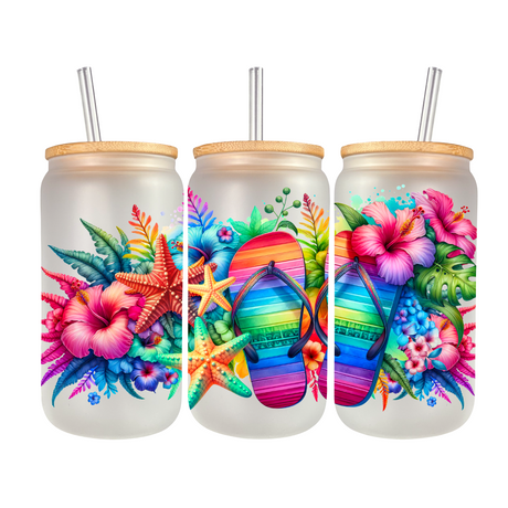 rainbow beach uv-dtf wrap decal 16oz libby can diy resin art