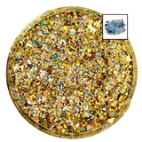 Gold custom chunky glitter mix / PDB Creative Studio for art, nails and projects