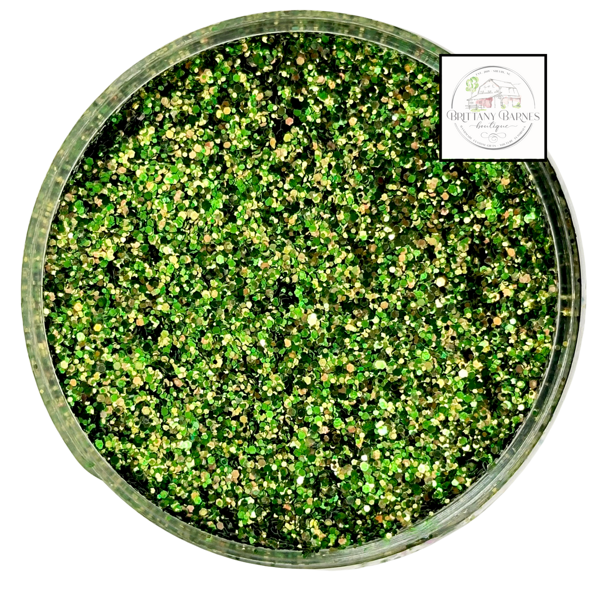 Green custom chunky glitter mix / PDB Creative Studio for art, nails and projects