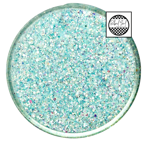 Baby blue custom chunky glitter mix / PDB Creative Studio