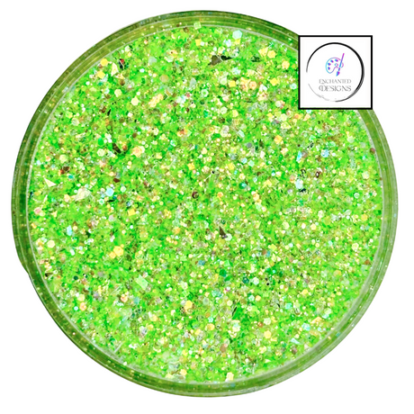 Green custom chunky glitter mix / PDB Creative Studio for art, nails and projects