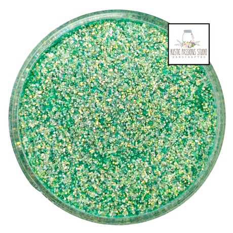 Green teal custom chunky glitter mix / PDB Creative Studio for art, nails and projects