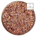 Copper pink custom chunky glitter mix / PDB Creative Studio for art, nails and projects