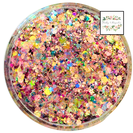 Golden pink custom chunky glitter mix / PDB Creative Studio