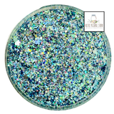 Blue teal custom chunky glitter mix / PDB Creative Studio for art, nails and projects