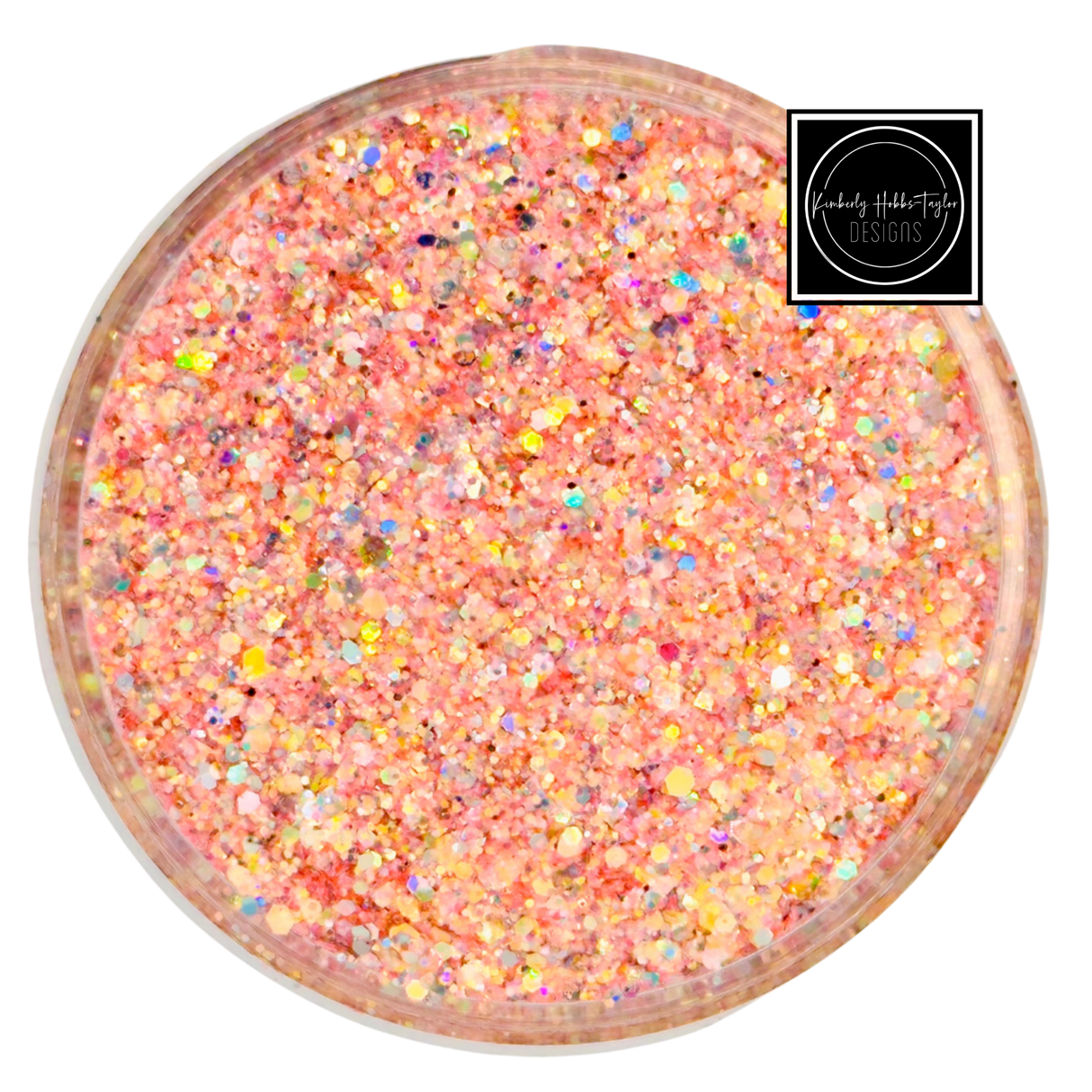 coral custom chunky glitter mix / PDB Creative Studio for art, nails and projects