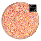 coral custom chunky glitter mix / PDB Creative Studio for art, nails and projects